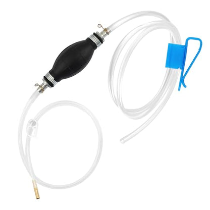 Enlarged Caliber Gas Siphon Pump for Gasoline,6.5Ft Fuel Siphon Hose Kit with Extension Nozzle Pinch Clip,Professional Gas Syphon Pump for Gasoline,Oil,Water Car Accessories