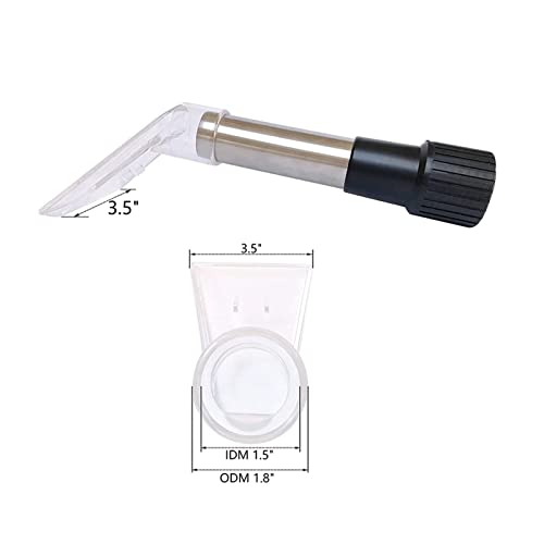Extractor Tool Hand Wand with Clear Head Compatible with Upholstery & Carpet Cleaning, Car Detailing Vacuum Wand for Truckmounts