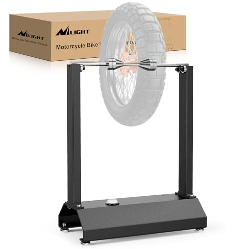 Nilight Motorcycle Bike Wheel Balancer Tire Balancer Stand | Features static & dynamic alignment heavy duty build adjustable centering cones fits most motorcycles dirt & sport bikes - color: Motorcycle Bike Wheel Balancer
