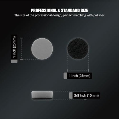 SPTA Pro 10 Pack 1 Inch/25mm Gray Light Cut & Polish Foam Pads – Finishing Buffing Polishing Pads for Mini Car Buffer Polisher, Ultra-Fine Swirl, Scratch & Haze Removal, Tight Areas -QF103-10 - color: 10Pack 1Inch Gray Ultra-Fine Finishing Pad, size: 1 In