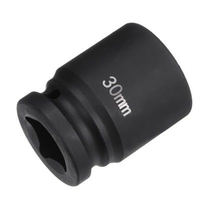 HARFINGTON 6-Point Impact Socket 3/4" Drive 30mm Metric 40Cr Alloy Steel Spindle Axle Nut Impact Socket - size: 30mm