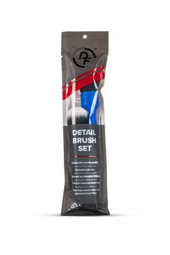 Detail Factory - Synthetic Detailing Brush Set - Ultra-Soft Interior Car Cleaning Brushes for, Screens, Emblems, & Tight Spaces - Blue - color: Blue