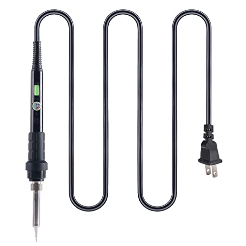 YIHUA 947-III 60W Soldering Iron Kit Temperature Adjustable 428-896°F 2-IN-1 Soldering Kit with Simple Soldering Iron Stand and Cleaning Sponge 110V US Power Plug - style: Basic Style - 2-IN-1 Analog Iron