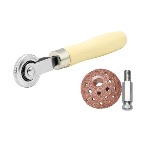 Complete tire repair set with metal grinding tool and ergonomic roller (compatible with all vehicle types tire patches) - color: H
