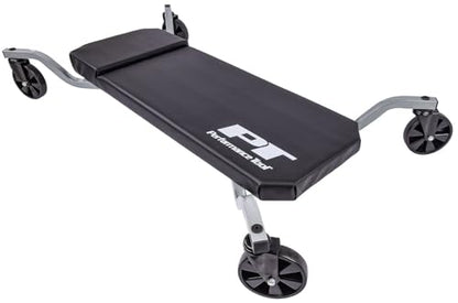 JEGS Oversize X-Frame Creeper | Capacity: 300 Lbs | Frame Dimensions: 45" L x 25" W x 7" H | Deck Dimensions: 38" L x 14" W x 2" H | Ground Clearance: 2.5" | Weight: 19 Lbs | Four Casters