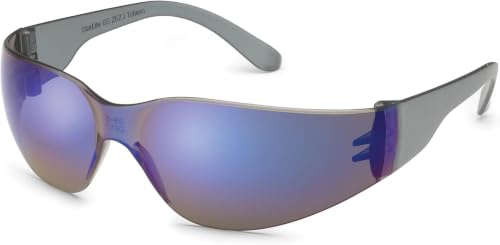 Gateway Safety 4680 UL-Certified StarLite Safety Glasses, Clear Lens, Clear Temple (Pack of 10) - color: Blue Mirror Lens/Gray Temple, size: 10-Pack