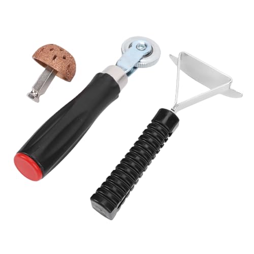 Tire Patch Roller Kit, 30 Patches 3 Sizes Automotive Tyre Repair Stitcher Tool Kit with 7.08 Inch, for Tire Repairs Polishing Sanding Paint Stripping