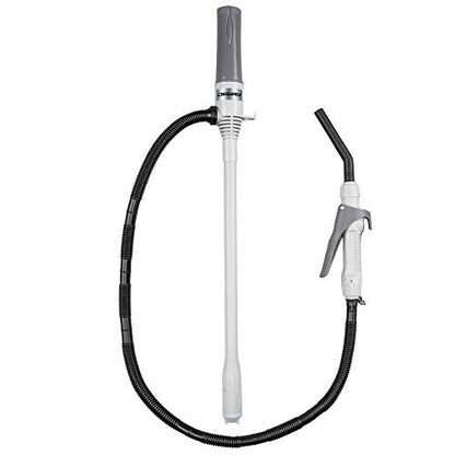 Deway Auto Fuel Transfer Pump, Flow Control Nozzle, D Battery, 2.4 GPM | Hands-free liquid transfer for cars, generators, ATVs, and lawn equipment; RoHS and CE certified. - style: Hand Trigger Nozzle