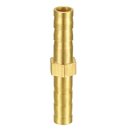 Joywayus 3/8" ID Hose Barb,Hex Union Brass Fitting Intersection/Split Brass Water/Fuel/Air with 6 Stainless Steel Clamps(Pack of 3) - size: 3/8 Inch, style: 3PCS