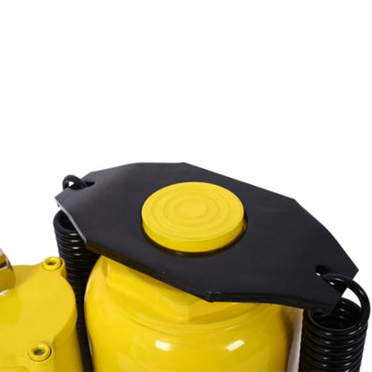 Air Hydraulic Bottle Jack, Heavy Duty Pneumatic Truck Jack with Height Adjustments, Dual Use Manual Pump, 32 Ton Welded Bottle Jack for Auto Repair Industrial Engineering,Yellow - color: Yellow