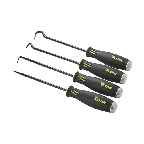 Titan 17224 4 pc. Jumbo Bolstered Pick and Hook Set - size: 4pc Bolstered Pick and Hook