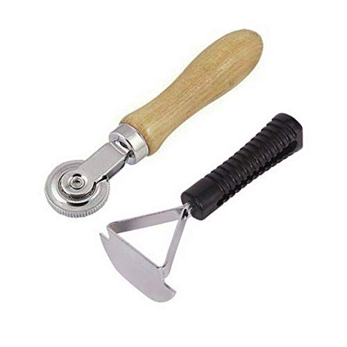 1 Set Tyre Puncture Repair Tools Tire Patch Ball Bearing Roller Stitcher + Liner Scraper for Car Auto Repair