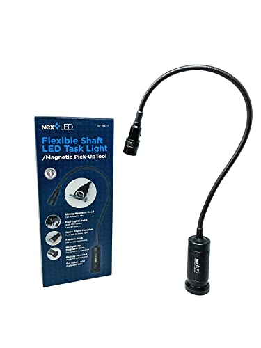 NextLED Flexible Shaft Magnetic LED Flashlight and Pickup Tool, Telescoping Neck with Extendable Neck up to 20 Inches, 300 Lumen Cree COB LED Work Light, Strong Magnetic bottom, Pick up to 1Lb - style: Magnetic Pickup Tool Light