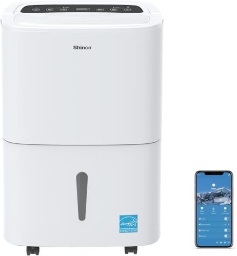 80 Pints Energy Star Dehumidifier with Drain Hose and WIFI for Large Spaces up to 5,000 Sq.Ft, Auto Defrost & Continuous Drainage - Ideal for Home Basements, Bathroom, and Bedroom - color: 5,000 Sq.Ft with WIFI