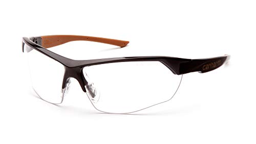 Carhartt-CHB1110DT Braswell Anti-Fog Safety Glasses Eye Protection, Black Frame, Clear Lens - color: Clear Anti-fog Lens/ Black Frame