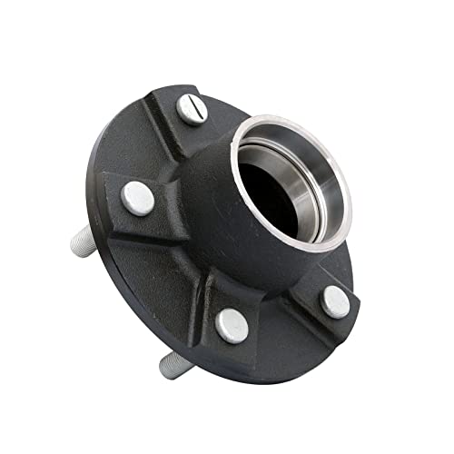 Trailer Hub Kits,5-Bolt 5" Circle Trailer Hub Assembly with 1-3/8" to 1-1/16" Tapered Spindle and Bearings,2PCS - size: UCUT GL4856E*2