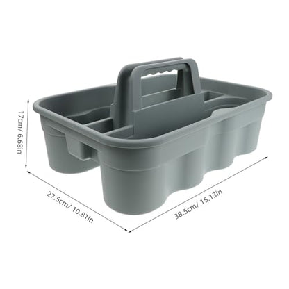 Portable Cleaning Supplies Organizer Basket with Handle Plastic Tool Tote for Car Detailing and Home Use Lightweight Storage Bin for