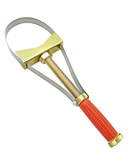 Heavy Duty Oil Filter Wrench,Adjustable Oil Filter Removal Tool,Fits for larger size oil filters,Fits for larger vehicles,large truck/large tractor/Excavators etc,Adjustable Strap 9-15 cm Diameter