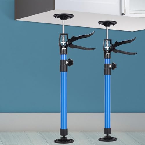 Cabinet Jack Stands, Labor-Saving Telescopic Steel Hand Work Support Rod, Telescopic Quick Hand Work Lifter Rod, Steel Support System, Hand Jack for Ratcheting Cargo, Range Hoods Drywall