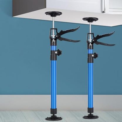 Cabinet Jack Stands, Labor-Saving Telescopic Steel Hand Work Support Rod, Telescopic Quick Hand Work Lifter Rod, Steel Support System, Hand Jack for Ratcheting Cargo, Range Hoods Drywall