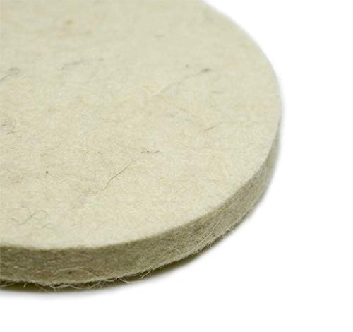 Benchmark Abrasives 3" Polishing & Buffing Felt Quick Change Wool Sanding Discs with a Male R-Type Backing Surface Finish Buffing Polish Burr Rust Paint Removal Use with Die Grinder (10 Pack)