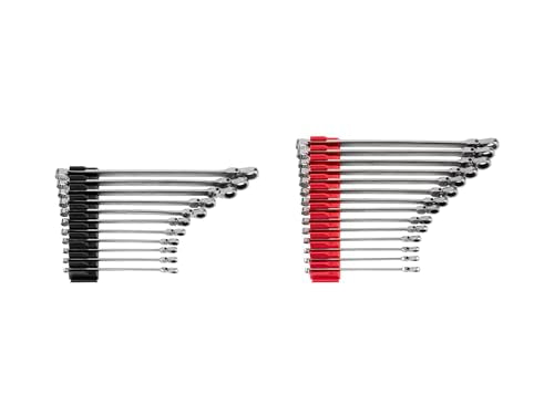 TEKTON Long Fixed/Flex Head Ratcheting Box End Wrench Set | WRB95305 - size: 25-Piece (1/4-3/4 in.), style: Modular Wrench Organizers