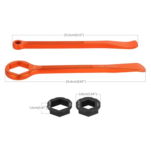 10MM/0.39'' 13MM/0.51'' 22MM/0.87'' 27MM/1.06'' 32MM/1.26''Tire Iron Lever Tool Spoon Motorcycle Tire Change Kit Wrench Set Tire Repair Tool for European Bike XC SX XC EXCF - color: 13mm--orange