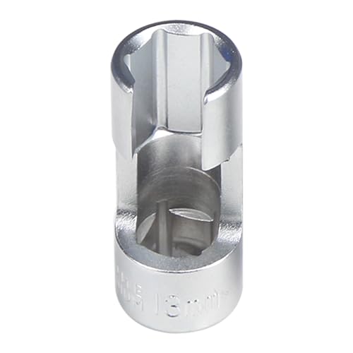 13MM (3/8"DR) Difficult Access Diesel Injector Fuel Line Socket Set Difficult Access Flare Nut Wrench Spanner for Wired Temperature Sensors, Thermo Switches, ABS Tube, Master Cylinder, Coolant, etc - size: 13MM(3/8"DR.)