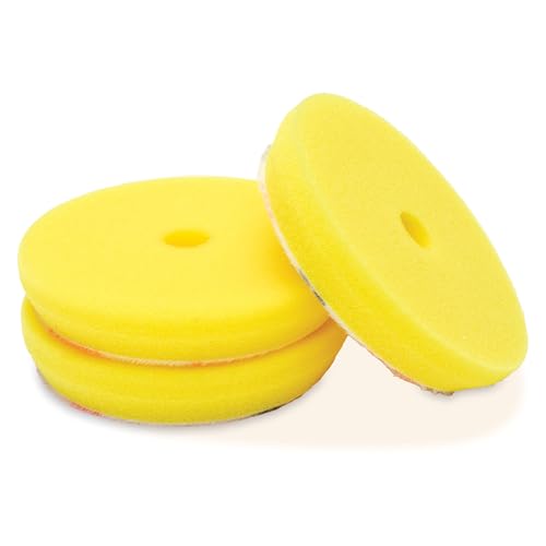 Griot's Garage 3” Perfecting Foam Pads for Car Polishing and Detailing, Buffing Pads for Paint Correction, Polishing, and Waxing, Yellow, Set of 3 - size: 3 Inch Pads (Set of 3)