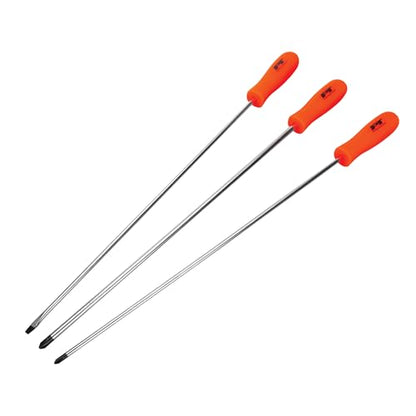 Performance Tool W924 Long Shaft Screwdriver Set, 3-Piece - size: 3pc Hi-Vis Long Shaft Screwdriver Set