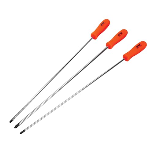 Performance Tool W924 Long Shaft Screwdriver Set, 3-Piece - size: 3pc Hi-Vis Long Shaft Screwdriver Set