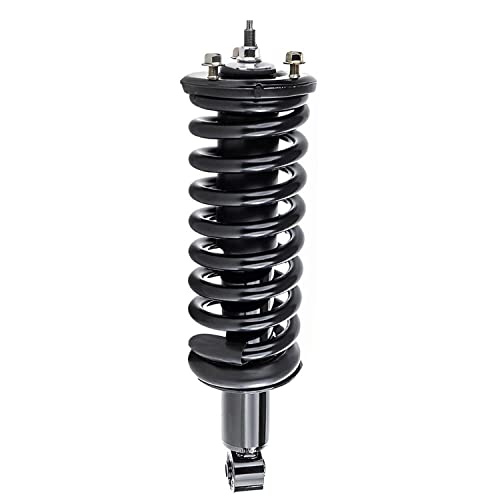Detroit Axle - 4WD Front Struts w/Coil Spring Sway Bars + Rear Shock Absorbers Replacement for 2005-2019 Nissan Frontier 4.0L - 6pc Set - size: 6AQS47311/Shock Kit