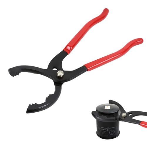 12" Adjustable Oil Filter Pliers, Oil Filters Removal Specialty Tool, 3-Position Oil Filter Wrench Removal Tool for 50-150mm Engine Filters, Conduit, Fittings, Car Accessories