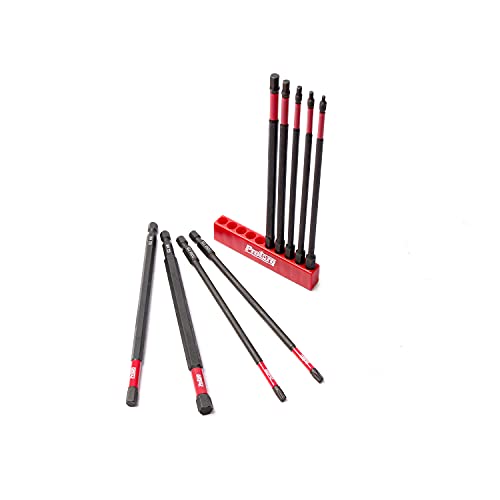 Protorq Long Impact Bit Set, Hex H2-H8,TORX T25, 6-Inch Length, 9-Piece,Industrial Strength, 1/4" Hex Shank, widely used in motorcycle, bike maintance. - size: 9pc 6 in. H2-H8 T25