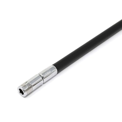 CTA Tools 8851 Extra Long Flex Driver with 1/4" Sq. x 1/4" Hex Adapter - Flexible Drill Bit Extension for Tight Areas, Flexible Screwdriver Extension for High-Torque Loads, Rugged, 24-Inch
