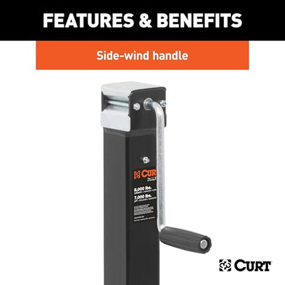 Curt 28575 Side Wind Heavy Duty Drop Leg Jack
