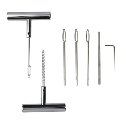 Modengzhe Heavy Duty Tire Repair Kit Wheel Tyre T Handle Puncture Tool Needle Replacement Tire Plug Repair Tool for Automobiles Motorcycles or Bicycles - size: 1 SETS