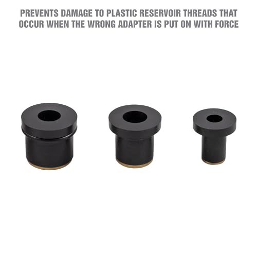 OEMTOOLS 27067 Universal Cooling System Adapter Set, Works with Auto Coolant Pressure Tester to Test Pressure in Most Vehicles, Fits Plastic Reservoirs