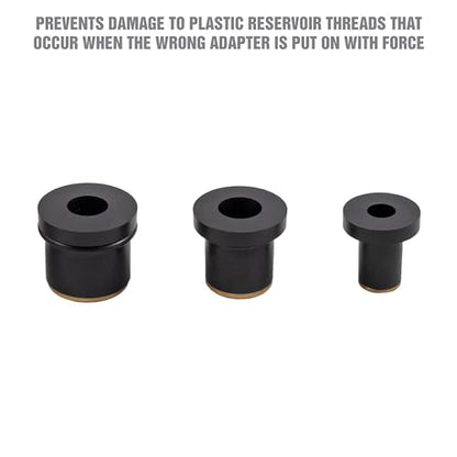 OEMTOOLS 27067 Universal Cooling System Adapter Set, Works with Auto Coolant Pressure Tester to Test Pressure in Most Vehicles, Fits Plastic Reservoirs