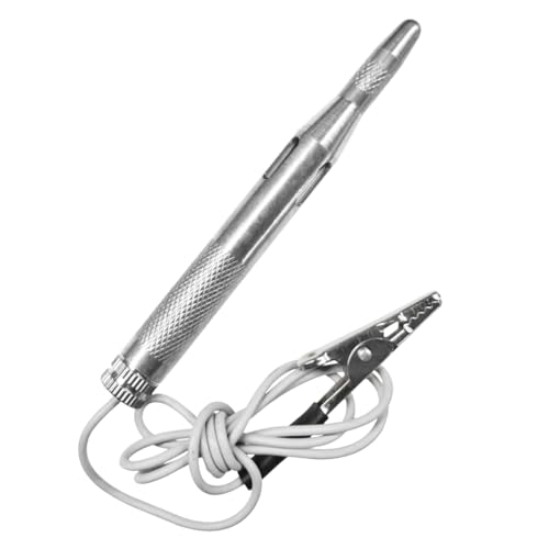Test Light Automotive, 6V 12V 24V Car Voltage Circuit Tester Pen, Car Bidirectional Light Tester with Lamp Long Probe Extended Wire, Electrical Voltage Tester for Vehicle (Nickelplatedcopper) - size: Nickelplatedcopper