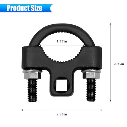 Bittwee Car Inner Tie Rod Removal Tool, U-Shaped Low-Profile Vehicle Tie Rod End Hex Wrench Tool with Non-Slip Teeth, Auto Steering Wheel Installation Wrench, Universal for SUV RV Truck