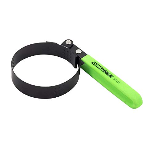 OEMTOOLS 87121 Large Economy Filter Wrench, Adjustable from 3-7/16 to 3-3/4 Inches, Vinyl-Coated Handle for Comfort, Black and Green - size: 3-7/16" - 3-3/4"