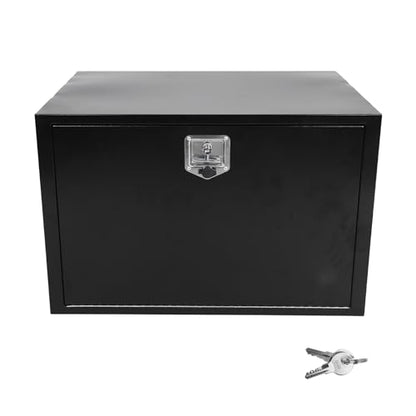 Heavy Duty Steel Truck Tool Box, 36" Waterproof Underbody Tongue Box, Black | Heavy Duty Steel Toolbox, Waterproof, T-Handle Lock, Smooth Surface, for Truck Pickup RV Trailer Storage, 36 x 23 x 23 Inch - size: 36" x 23" x 23"
