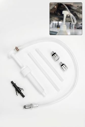 Transmission Fluid Pump, 8CC Capacity Gear Oil Transfer Pump, Manual Transmission Oil Extractor Tool with 3/8" Swivel, Universal Fluid Transfer Kit for Most Cars (White)