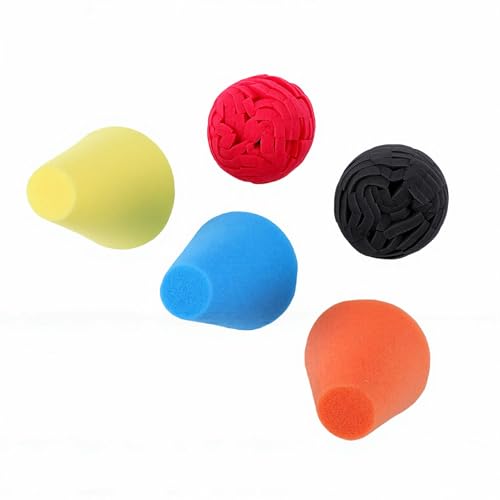 Akozon 5 Pcs Car Polishing Kit Polishing Cone Wheel Drill Sponge Pad & Ball Set Compatible with Standard Household Electric Drill for Auto Wheel Surface