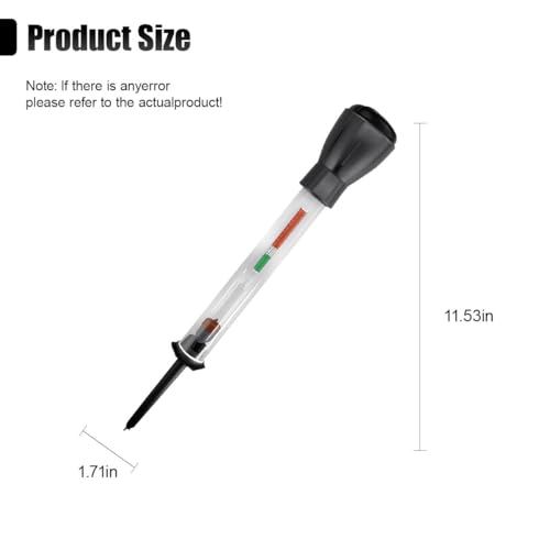 ZIMISI Car Battery Hydrometer, 11.5 Inch Deep Cycle Electric Hydraulic Density Meter, Precision Fast Detection Battery Tester, Automotive Repair Tool for Car, Golf Cart (Black) - color: Black
