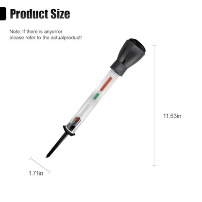 ZIMISI Car Battery Hydrometer, 11.5 Inch Deep Cycle Electric Hydraulic Density Meter, Precision Fast Detection Battery Tester, Automotive Repair Tool for Car, Golf Cart (Black) - color: Black
