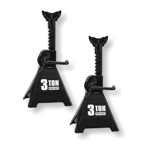 Fits Daytona 3 Ton Heavy Duty Ratcheting Jack Stands (Black) - color: Black