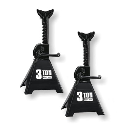 Fits Daytona 3 Ton Heavy Duty Ratcheting Jack Stands (Black) - color: Black