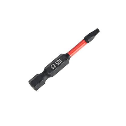 BLACK CANYON SQ1 Impact Square Bits, 15-Pack, 2-Inch Length, 1/4-Inch Hex Shank, S2 Steel Construction, Magnetic Tip for Impact Drivers, Drills & Power Tools - size: 15 Pack, style: SQ1